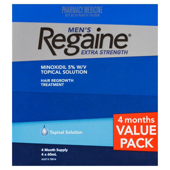 Regaine for Men Extra Strength Topical SOLUTION 240ml - 4 Months Supply