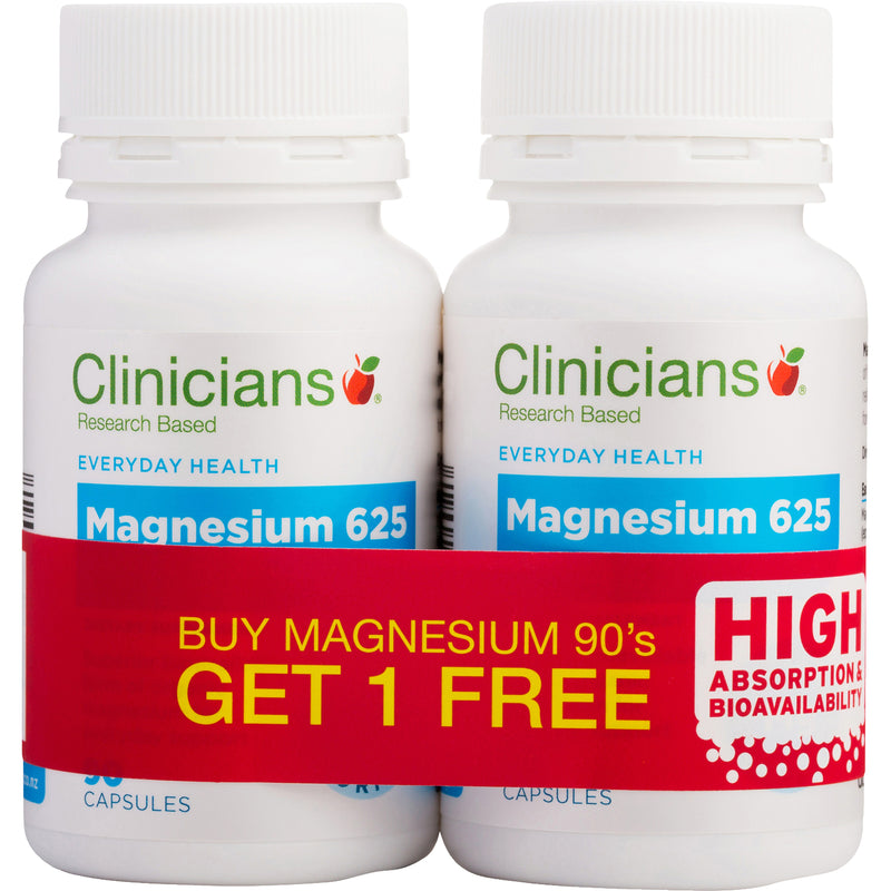 Clinicians Magnesium 625 125mg Capsules 90 - BUY 1 GET 1 FREE