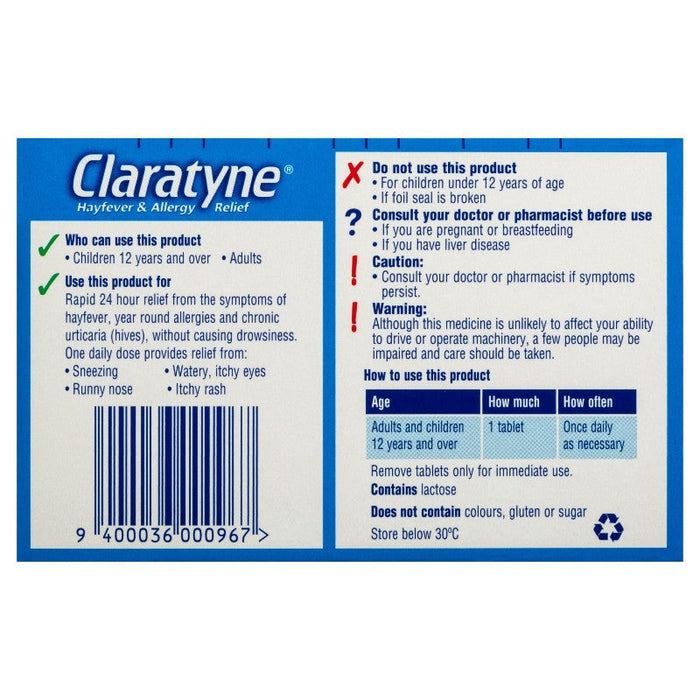 Claratyne 10mg Tablets 60