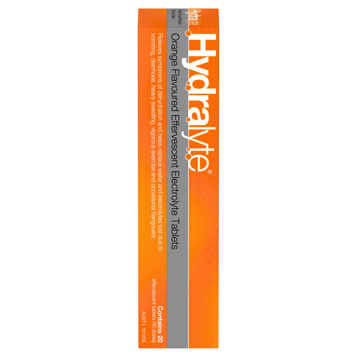 Hydralyte Effervescent Electrolyte Orange Tablets 20