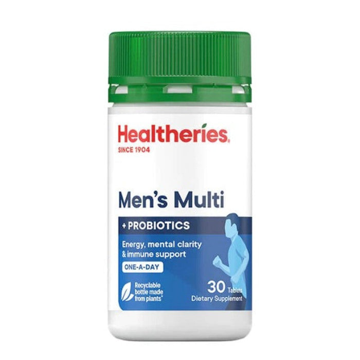 Healtheries Mens Multi + Probiotics One-a-Day Tablets 30