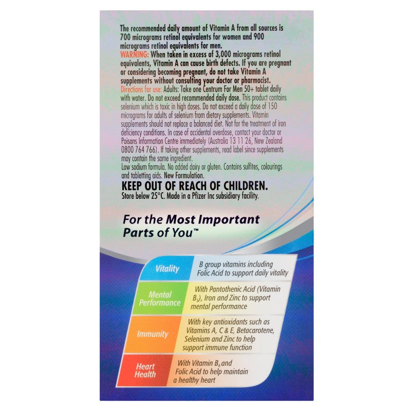 Centrum Men 50+ Tablets 90