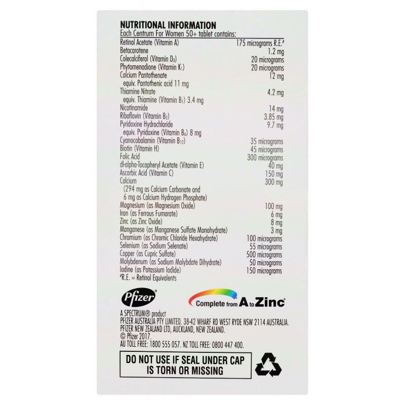 Centrum for Women 50+ Tablets 90