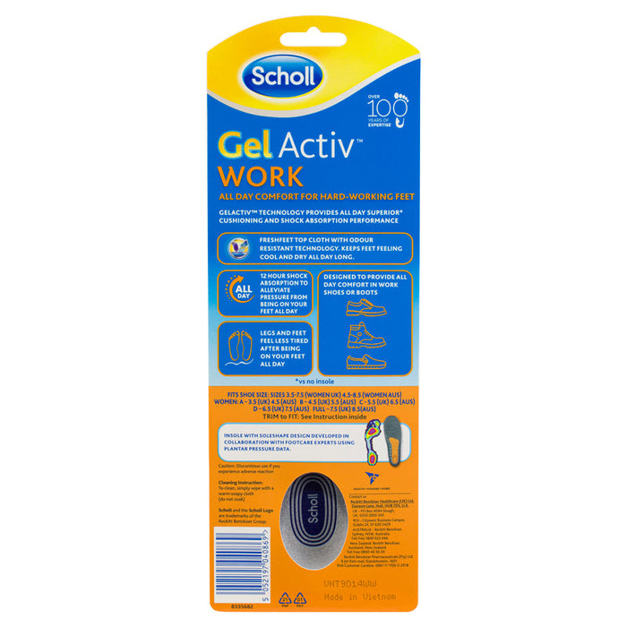 Scholl Gel Activ Insoles Work Women