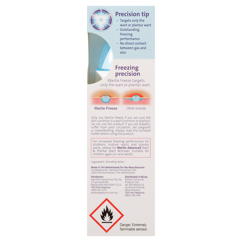 Wartie Freeze Wart & Plantar Wart Remover Cryotherapy Aerosol Spray 50mL