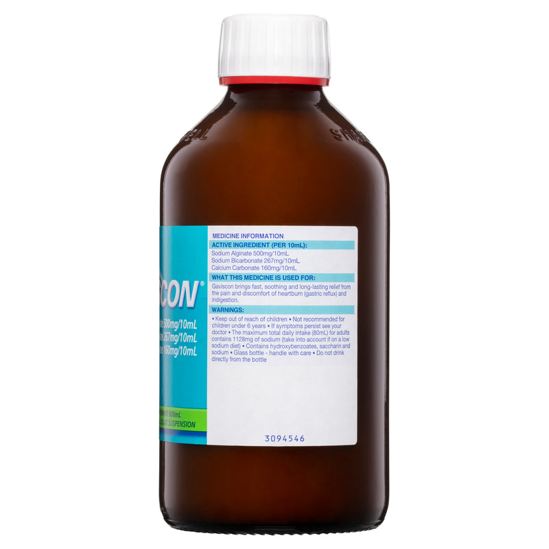 Gaviscon Liquid 600ml - Peppermint