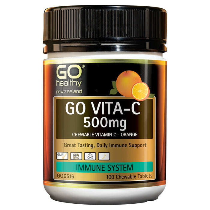 GO Healthy GO Vita-C 500mg Orange Chewable Tablets 100