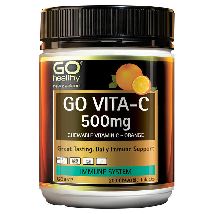 GO Healthy GO Vita-C 500mg Orange Chewable Tablets 200