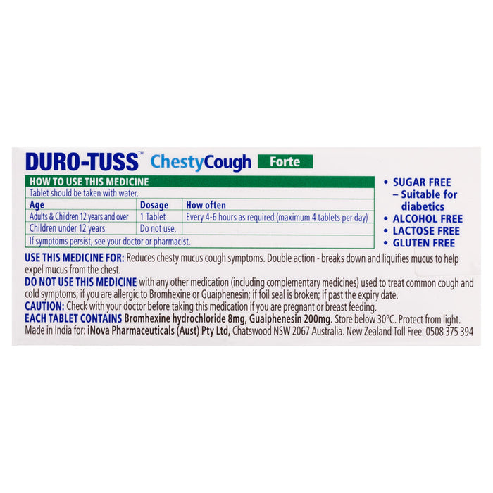 Duro-Tuss CHESTY Cough Forte Double Action Tablets 24