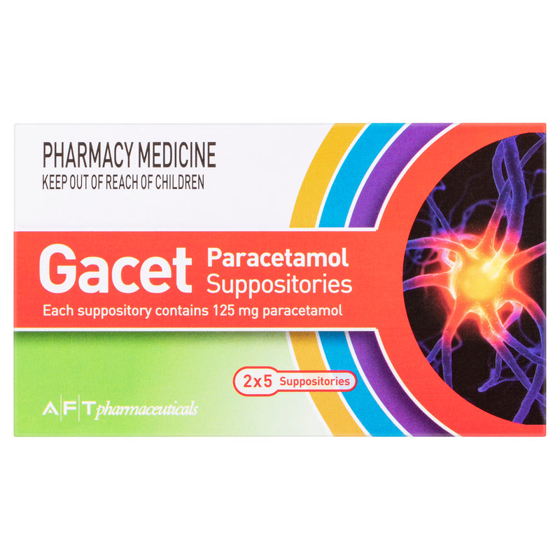 Gacet Paracetamol 125mg Suppositories 10 Pack