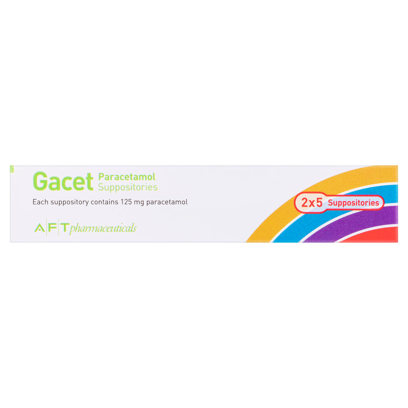 Gacet Paracetamol 125mg Suppositories 10 Pack