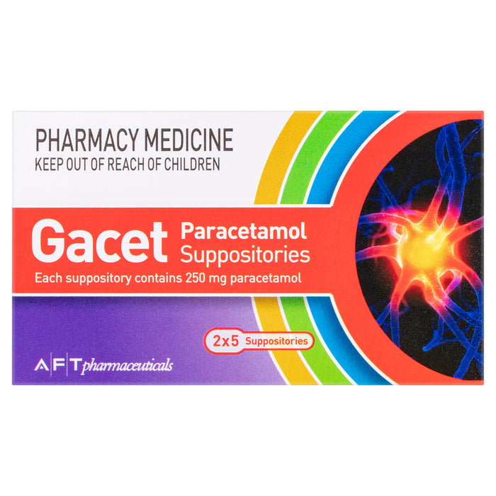 Gacet Paracetamol Suppositories 250mg 10pk