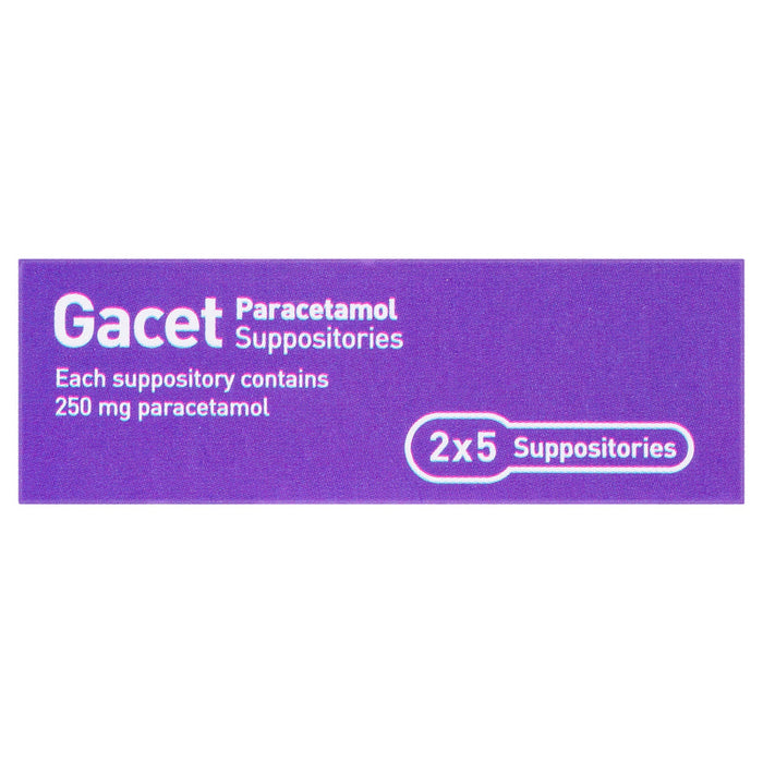 Gacet Paracetamol Suppositories 250mg 10pk