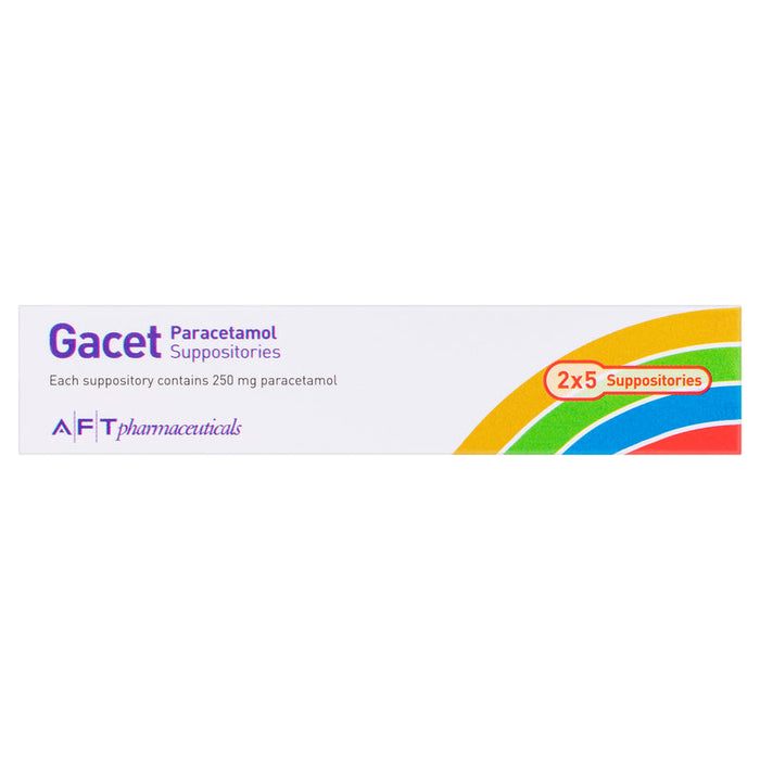 Gacet Paracetamol Suppositories 250mg 10pk