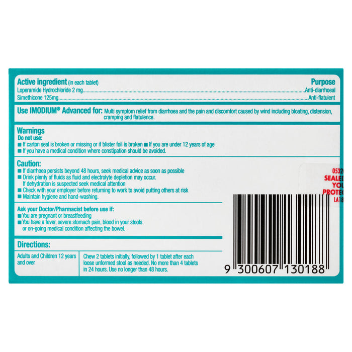 Imodium Advanced Chewable Tablets 6