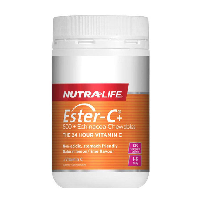 Nutralife Ester C with Echinacea Chewable Tablets 120