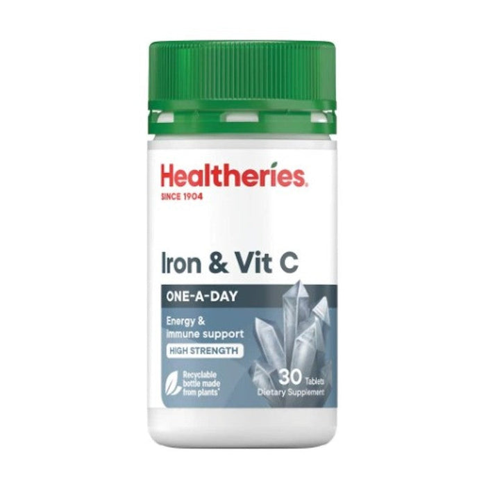 Healtheries Iron & Vitamin C One-a-Day Tablets 30