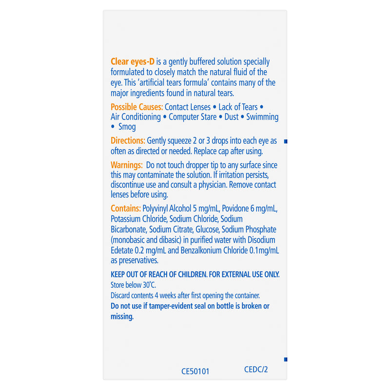 Clear Eyes-D Dryness Drops 15ml