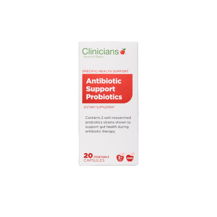 Clinicians Antibiotic Support Probiotics Vege Capsules 20