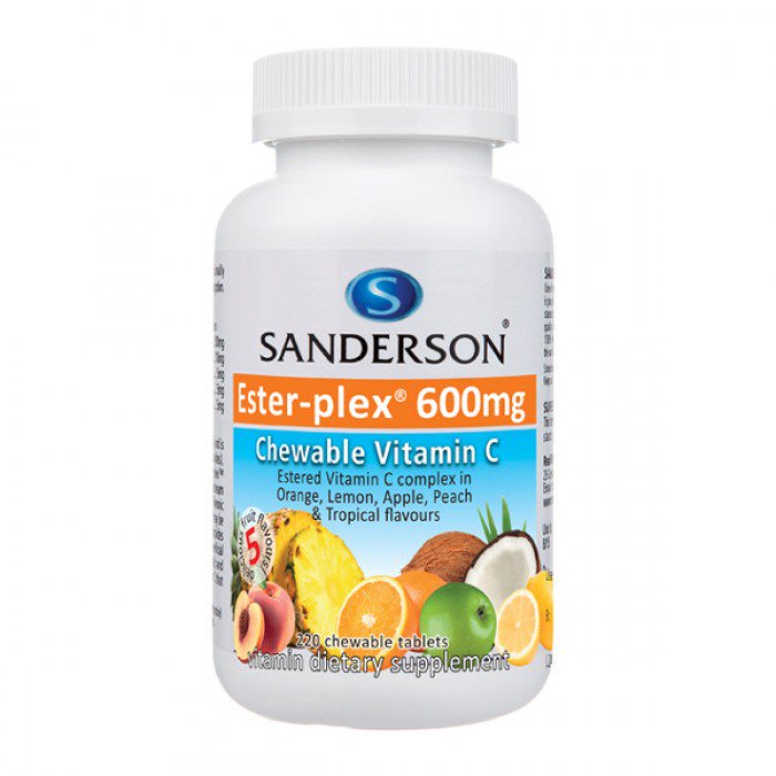 Sanderson Ester-plex Vitamin C 600mg 5 Fruits Chewable Tablets 220