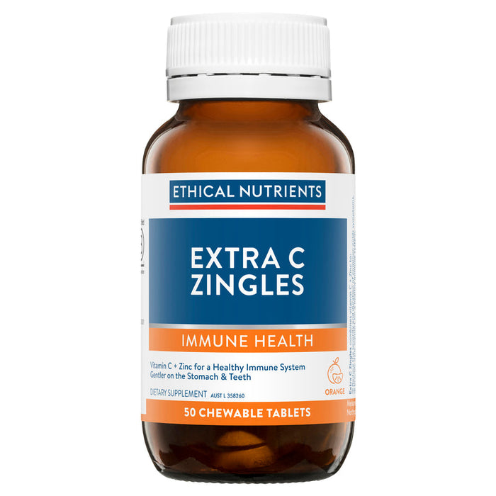 Ethical Nutrients Immune Health - Extra C Zingles Chewable Tablets 50 - Orange