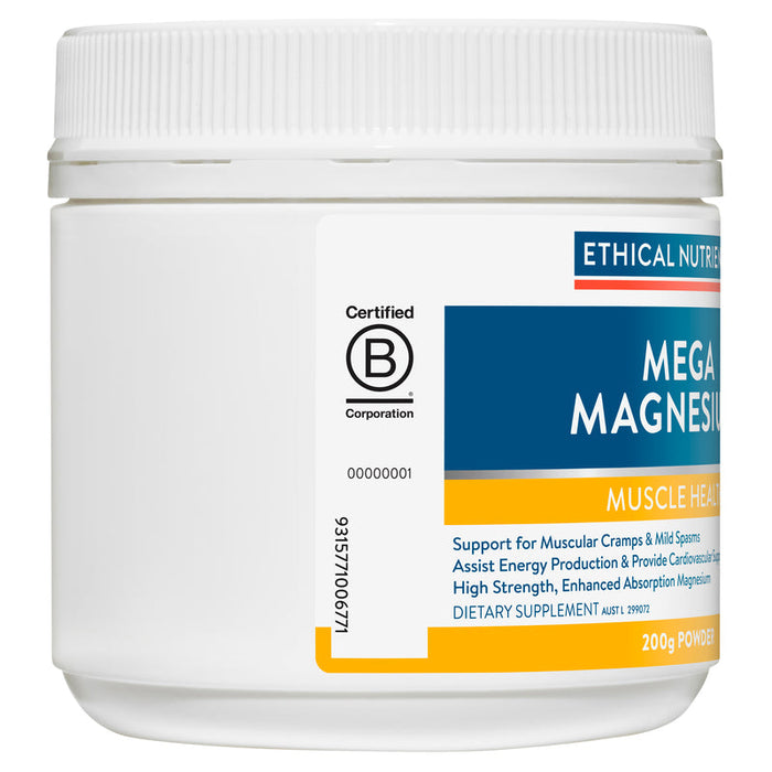 Ethical Nutrients Mega Magnesium Powder 200g - Raspberry