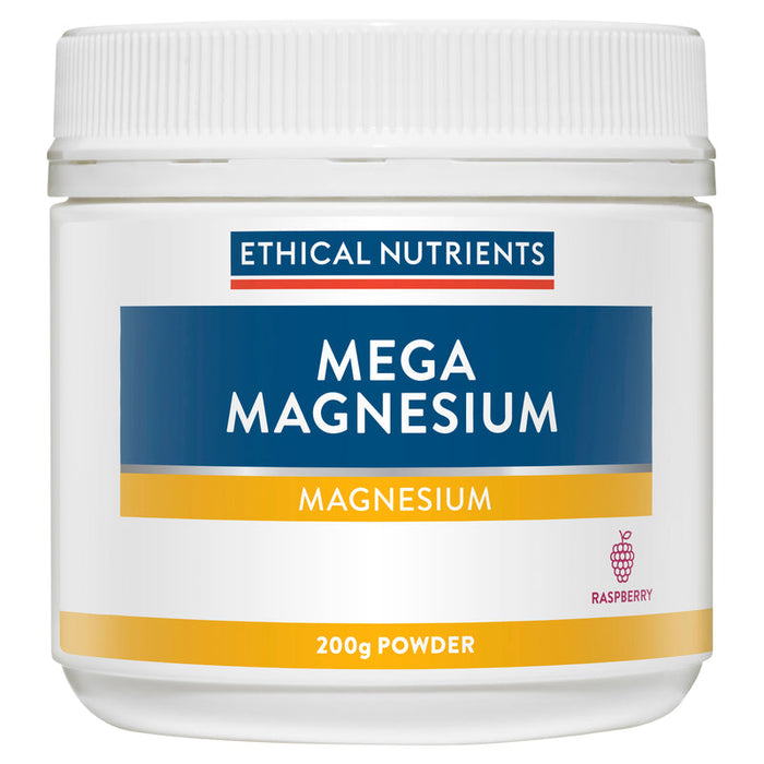 Ethical Nutrients Mega Magnesium Powder 200g - Raspberry