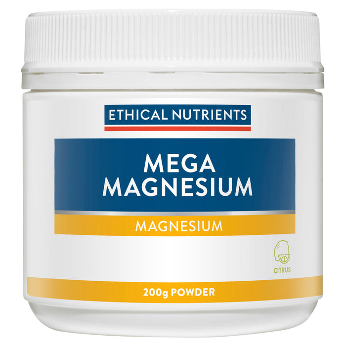 Ethical Nutrients Mega Magnesium Powder 200g - Citrus