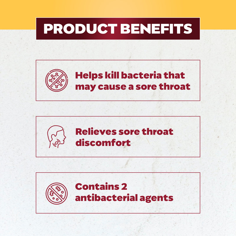 BETADINE Sore Throat Lozenges Honey & Lemon 16s