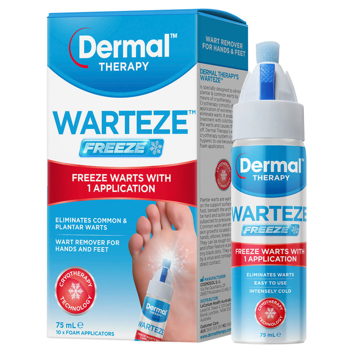 Dermal Therapy Warteze Cryotherapy Aerosol Spray 75ml - Wart Remover