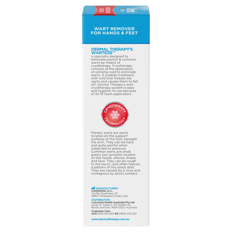 Dermal Therapy Warteze Cryotherapy Aerosol Spray 75ml - Wart Remover