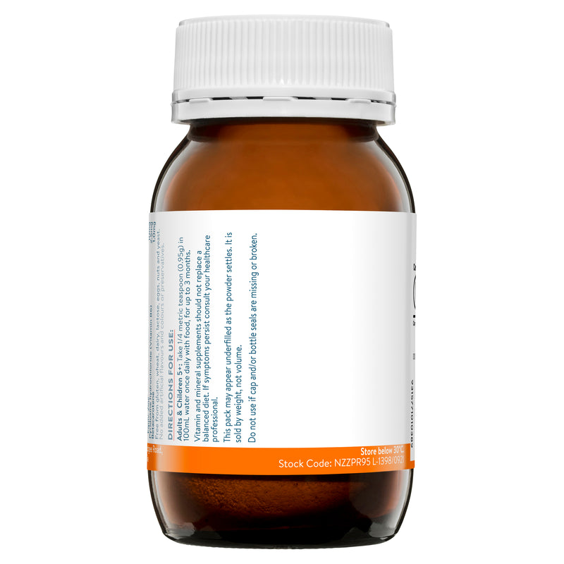 Ethical Nutrients Immune Health - Mega Zinc with Vitamin C Powder 95g - Raspberry