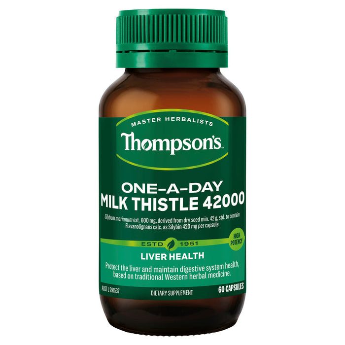 Thompsons Milk Thistle 42000 One-a-Day Capsules 60