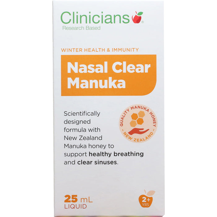 Clinicians Nasal Clear Manuka Spray 25ml