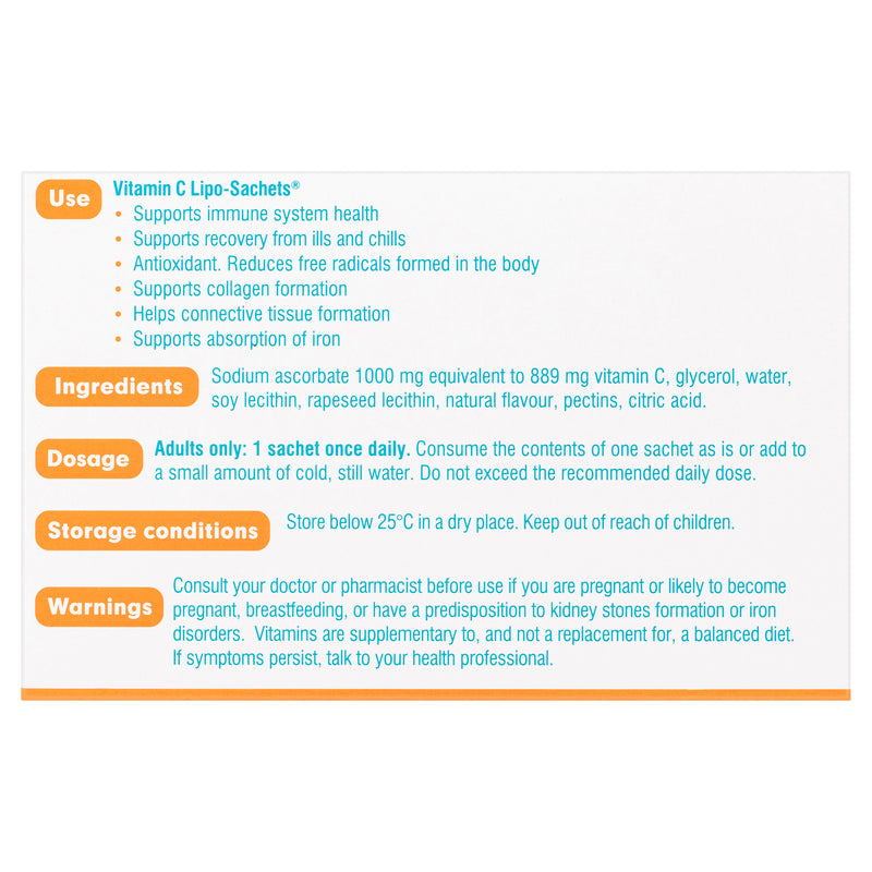 Lipo-Sachets Vitamin C 30 Pack