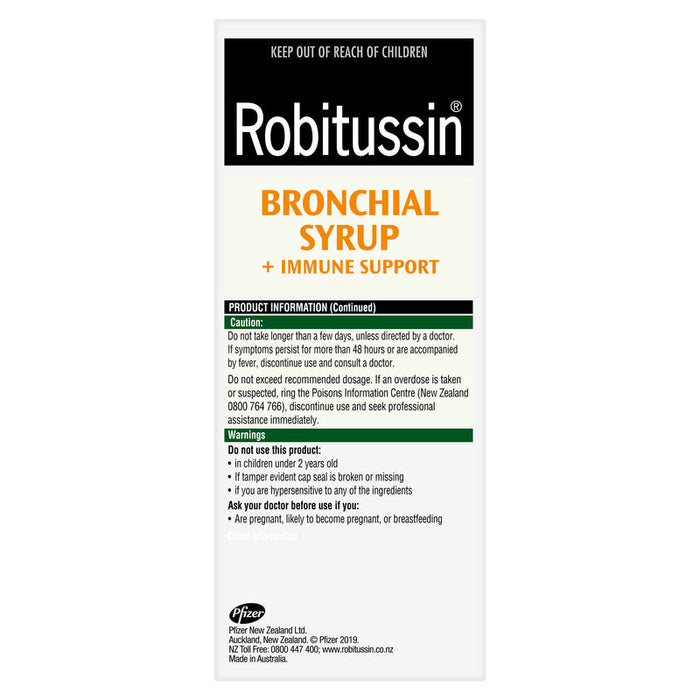 Robitussin Bronchial Syrup + Immune Support 200ml