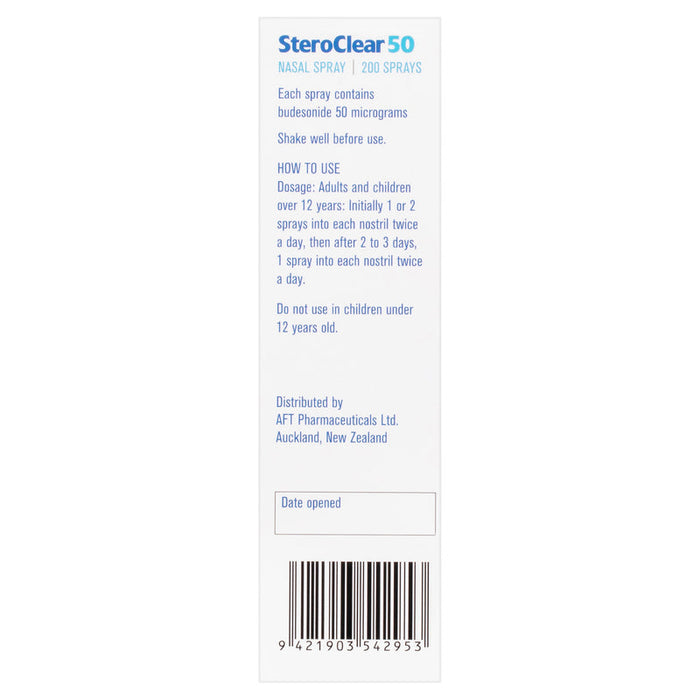 SteroClear Nasal Spray 50mg 200 Sprays