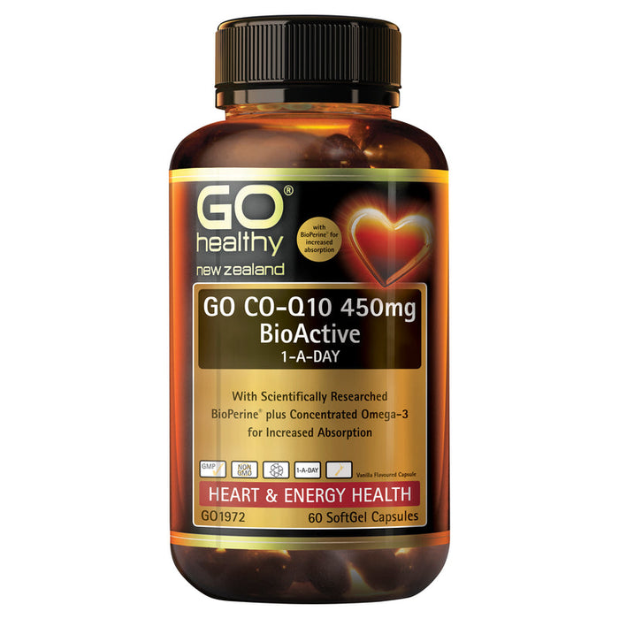 GO Healthy GO Co-Q10 450mg BioActive 1-A-Day SoftGels 60