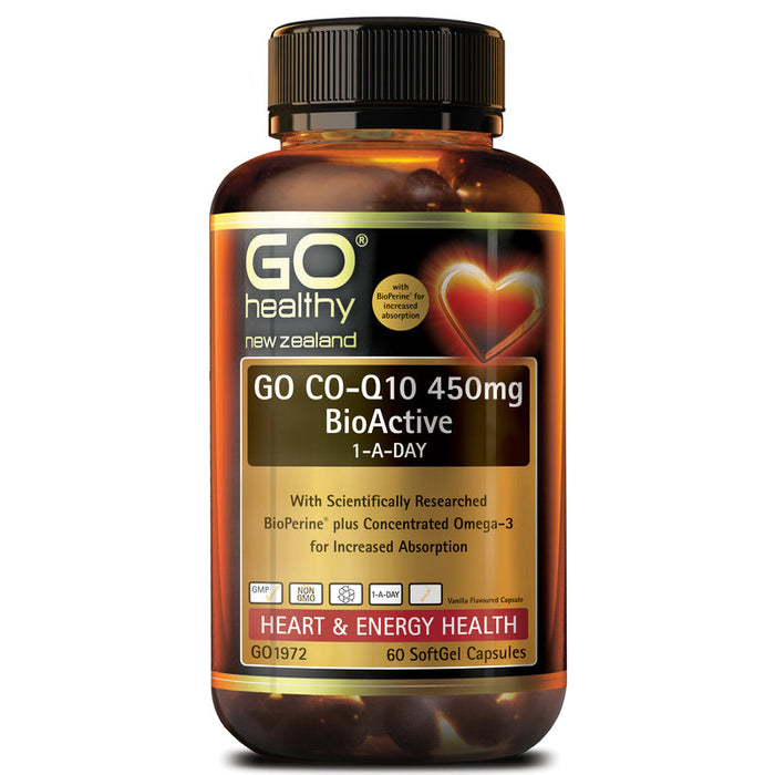 GO Healthy GO Co-Q10 450mg BioActive 1-A-Day SoftGels 60