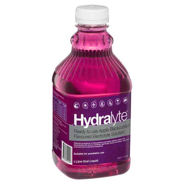 Hydralyte RTU Electrolyte Solution Apple & Blackcurrant 1 Litre