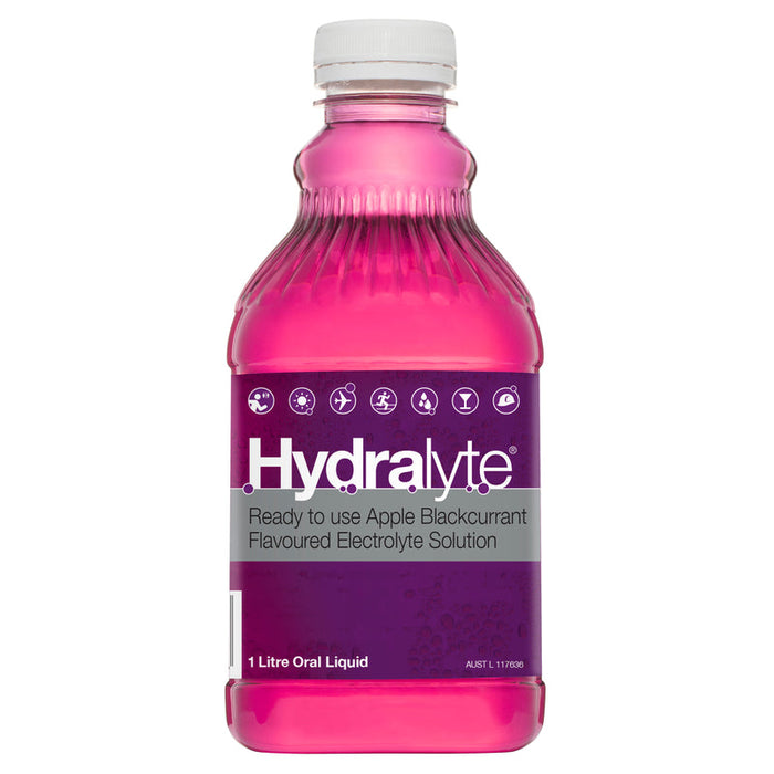 Hydralyte RTU Electrolyte Solution Apple & Blackcurrant 1 Litre