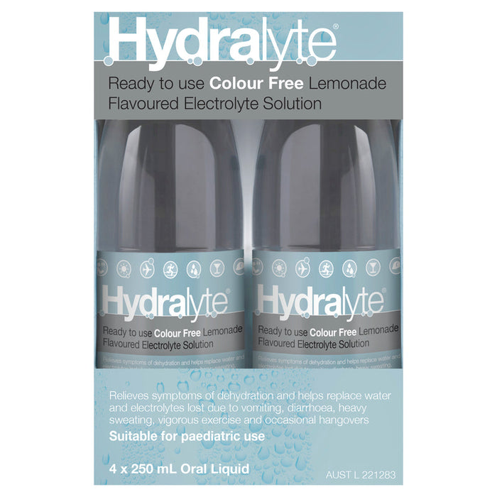 Hydralyte RTU Electrolyte Solution Lemonade 4 x 250ml