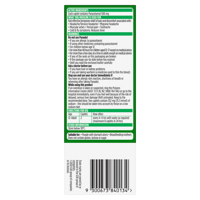 Panadol Rapid Caplets 20