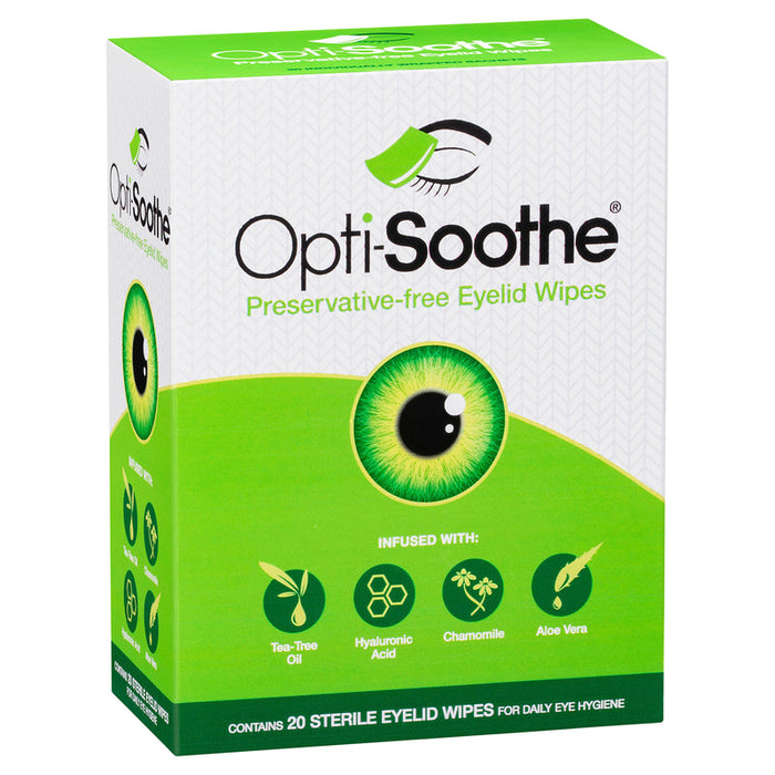 Opti-Soothe EYELID WIPES 20s