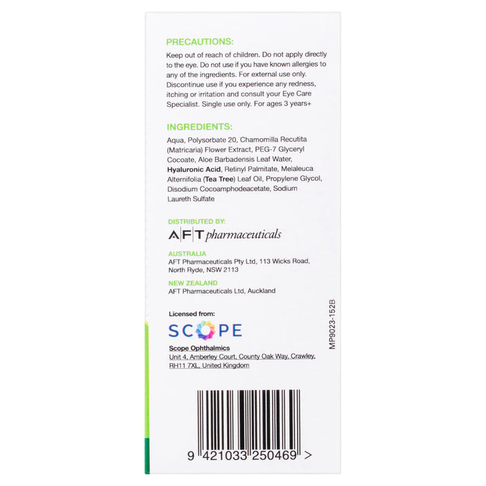 Opti-Soothe EYELID WIPES 20s