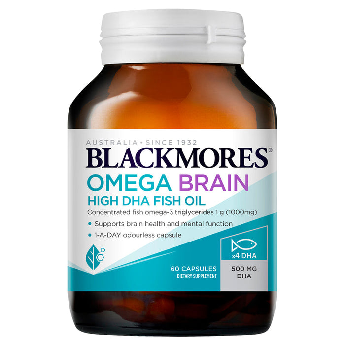 Blackmores Omega Brain High DHA Fish Oil Capsules 60