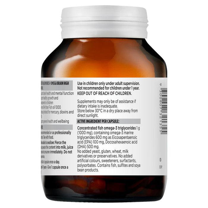 Blackmores Omega Brain High DHA Fish Oil Capsules 60