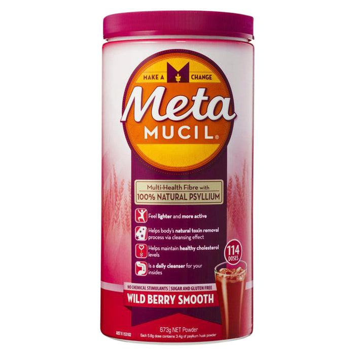 Metamucil Wild Berry Smooth Powder 673g