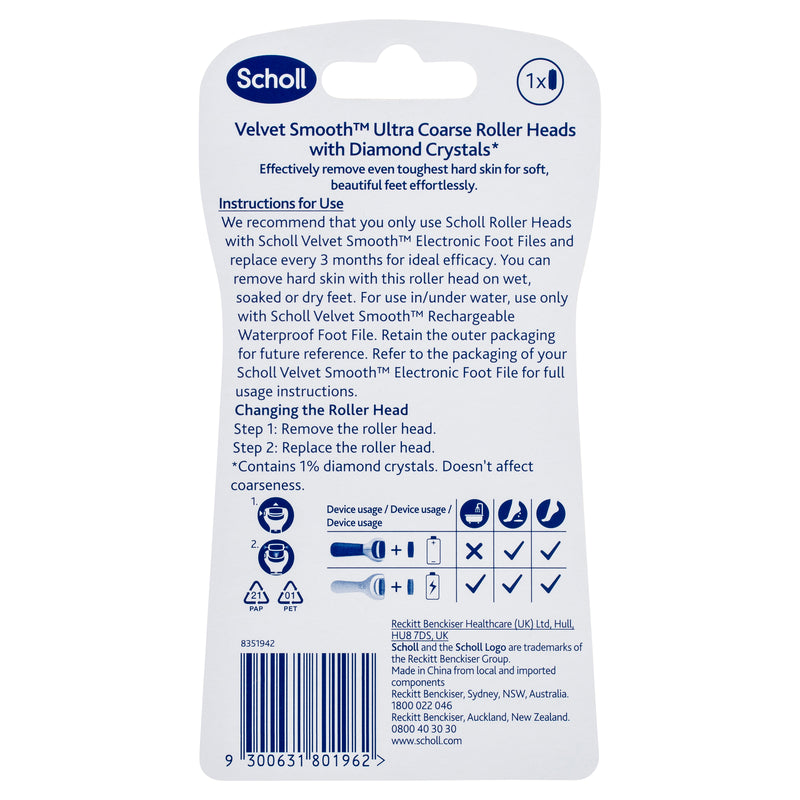 Scholl Velvet Smooth Ultra Coarse Refill 1 Pack
