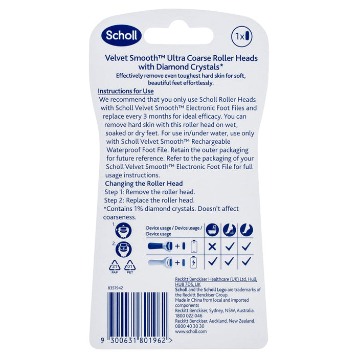 Scholl Velvet Smooth Ultra Coarse Refill 1 Pack